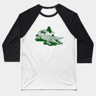 Aligator Gril Popart Hipster Urban Style Baseball T-Shirt